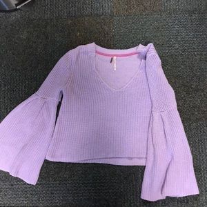 Free People Lavender Sweater - belle sleeves